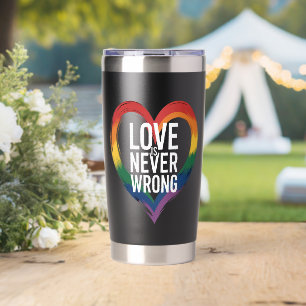 Love is never wrong Pride Month LGBT Insulated Tumbler