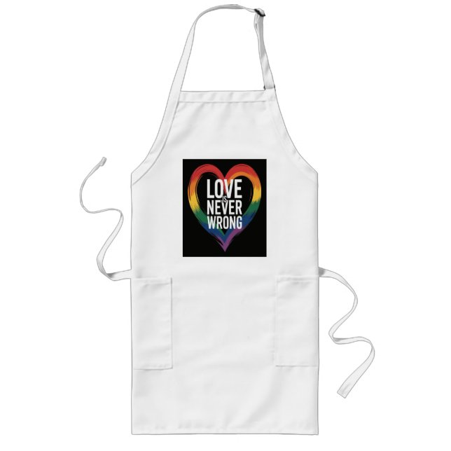 Love is never wrong Pride Month LGBT Long Apron (Front)