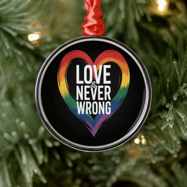 Love is never wrong Pride Month LGBT Metal Tree Decoration (Tree)