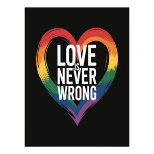 Love is never wrong Pride Month LGBT Photo Print