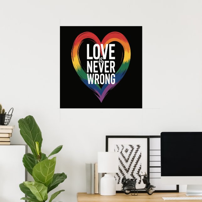 Love is never wrong Pride Month LGBT Poster (Home Office)