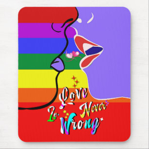 Love Is Never Wrong pride Mouse Mat