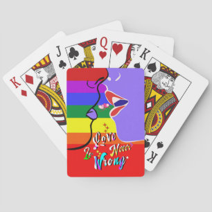 Love Is Never Wrong pride Playing Cards