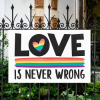Love is never wrong rainbow LGBTQ pride month