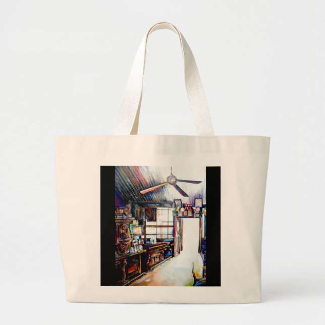  Love is Not a Wall, It's a Bridge Large Tote Bag (Front)