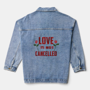 Love is not cancelled baby denim jacket