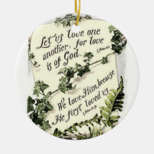 Love Is Of God Ceramic Tree Decoration