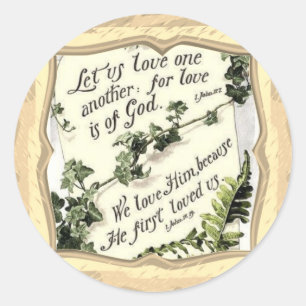 Love Is Of God Classic Round Sticker