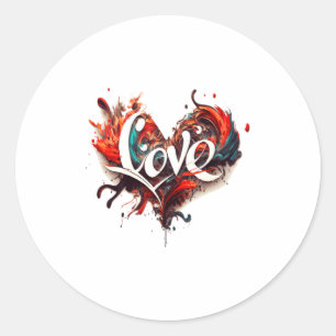 Love Is On Valentines Day  Classic Round Sticker
