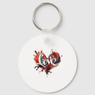 Love Is On Valentines Day  Key Ring
