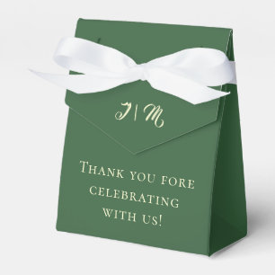 “Love is our greatest drive.” Hunter Green & Cream Favour Box
