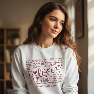 Love Is Patient 1 Corinthians 13 Christian Faith Sweatshirt