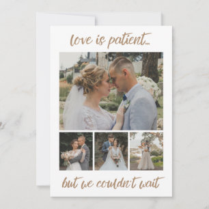Love is Patient 6 Photo Wedding Elopement Announce Announcement