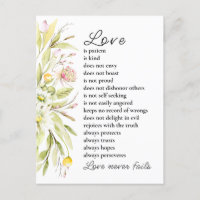Love is Patient Bible Wedding Congratulations