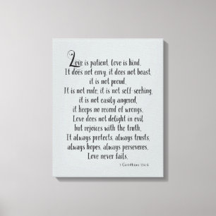 Love is Patient Canvas Print