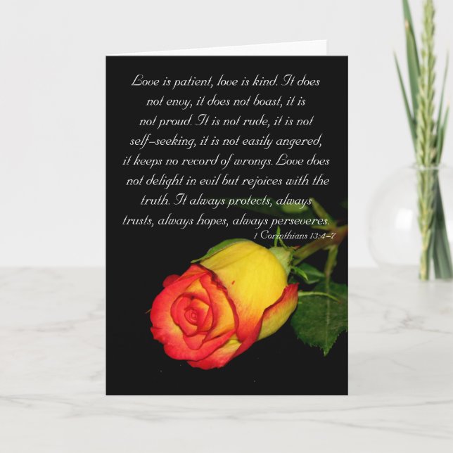 Love is patient... card (Front)