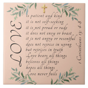 Love is patient Ceramic Tile