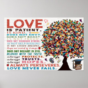 Love is patient Classroom Poster