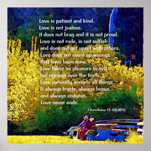 Love Is Patient: Couple In The Park Poster