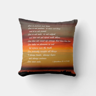 Love Is Patient Custom Throw Pillow
