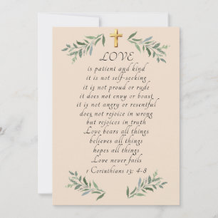 Love is patient flat card
