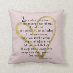 Love is Patient Heart Cushion