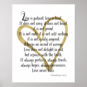 Love is Patient Heart Poster