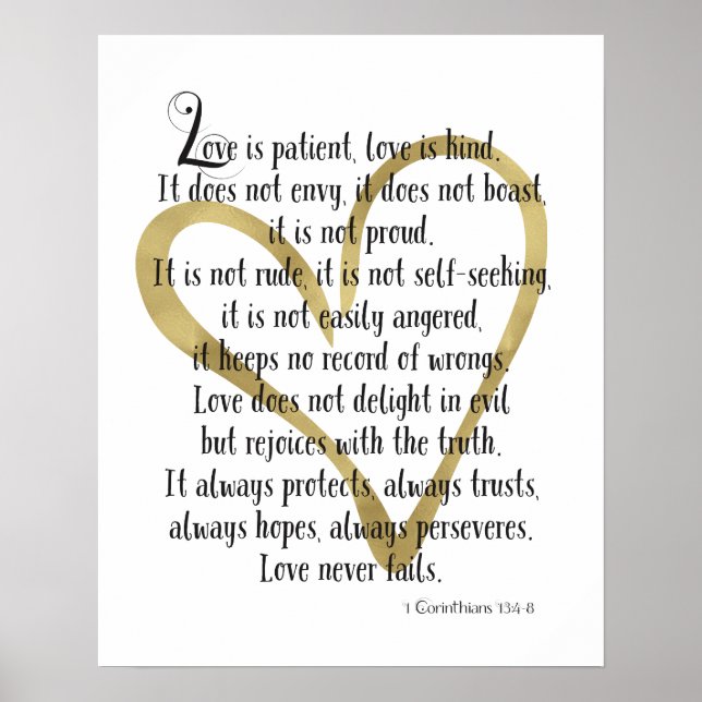 Love is Patient Heart Poster (Front)