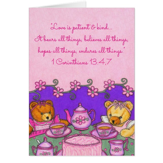 Love is Patient & Kind~Bears all things~Scripture (Front)