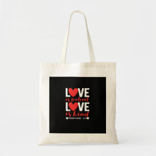 Love Is Patient Kind Funny Christian Heart Valenti Tote Bag