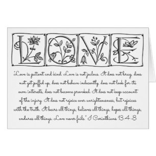 Love is Patient-Kind-Never Fails~Scripture~Wedding