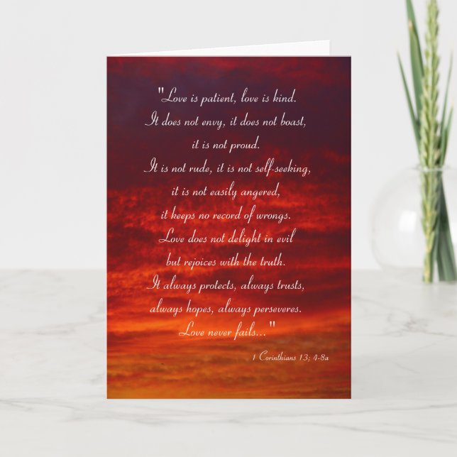 Love is patient, love is kind - Card - Template (Front)