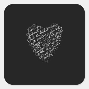 Love Is Patient Love Is Kind Christian Inspiration Square Sticker