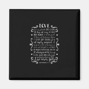 Love Is Patient Love Is Kind Christian Quote Heart Magnet