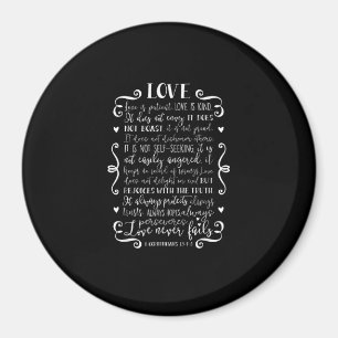 Love Is Patient Love Is Kind Christian Quote Heart Magnet