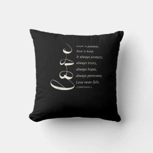Love Is Patient Love Is Kind Corinthians Bible Ver Cushion