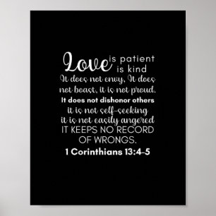 Love Is Patient Love Is Kind Corinthians Christian Poster