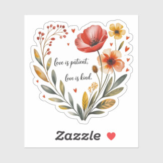 Love Is Patient Love Is Kind Floral Heart Bible