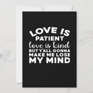 Love Is Patient Love Is Kind Funny Christian Weddi Holiday Card