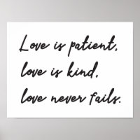 Love is patient, Love is kind Inspirational Quote