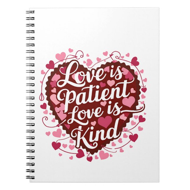 love is patient love is kind iphone cases design notebook (Front)