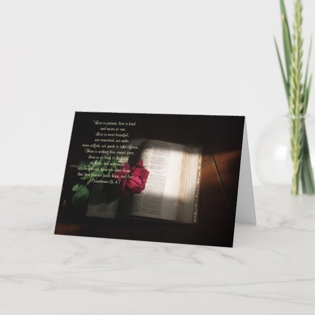 Love is patient, Love is kind/ Scripture Holiday Card (Front)