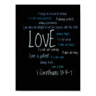 Love is Patient Mix Blue unframed or framed