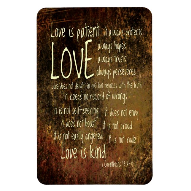 Love Is Patient Mixture Magnet (Vertical)