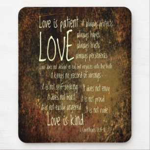 Love Is Patient Mixture Mouse Mat
