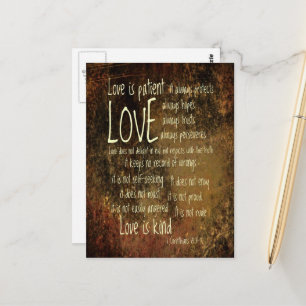 Love Is Patient Mixture Postcard