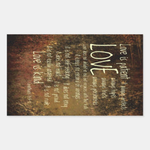 Love Is Patient Mixture Rectangular Sticker