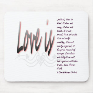 Love Is Patient Mouse Mat
