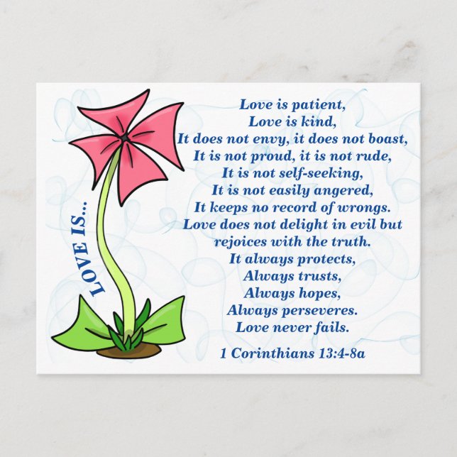 LOVE IS Patient Postcard (Front)