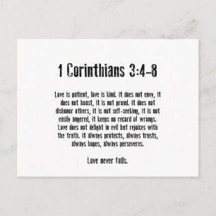 Love is Patient Postcard